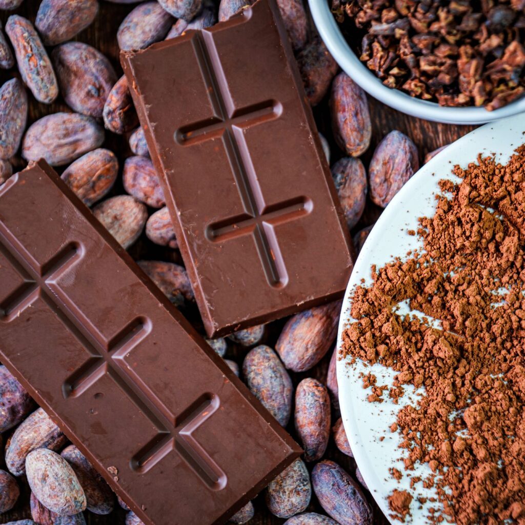 cacao, chocolat noir, magnésium